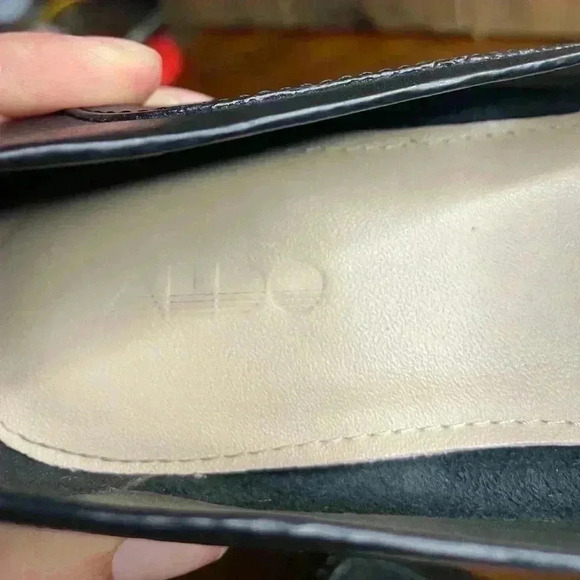 Aldo Women's Unyviel Casual Black Leather Flats Slip On Shoe Sz. US 6.5 preloved - Picture 7 of 8